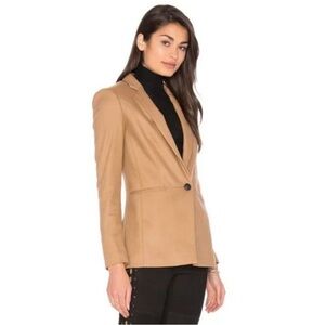 Rag & Bone Emmet Wool Blazer Jacket in Camel Tan - Size 2